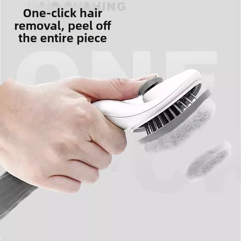 One-Touch Press Pet Hair Brush