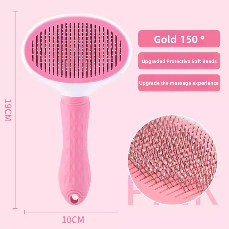 One-Touch Press Pet Hair Brush