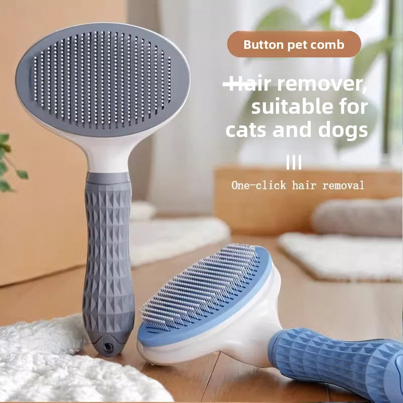 One-Touch Press Pet Hair Brush