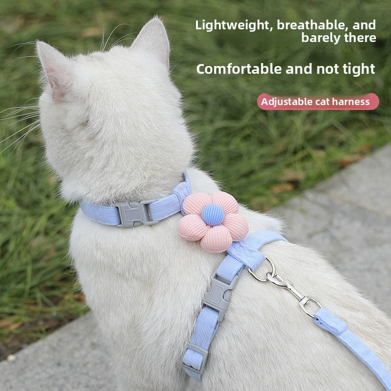Adjustable Flower Cat Leash