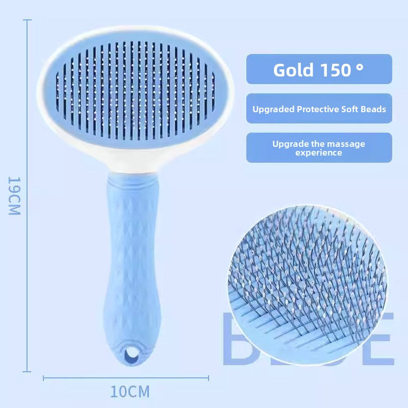 One-Touch Press Pet Hair Brush